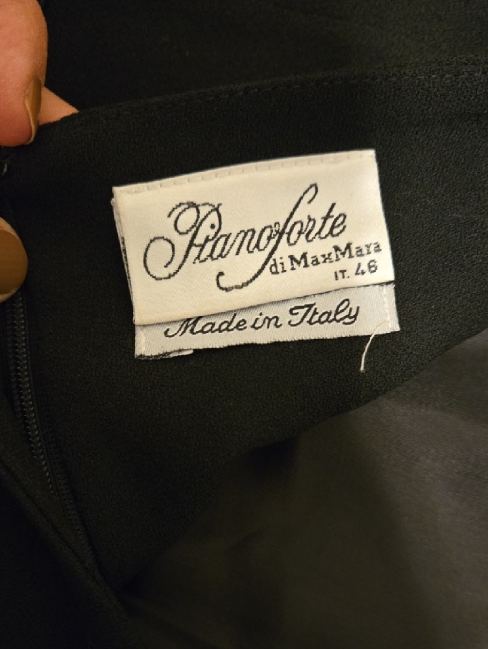 Pianoforte Di Maxmara Classic Black Cap-Sleeve Sheath Dress - Picture 2 of 7